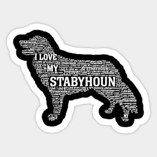 I love my stabyhoun Sticker